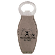 Enthoozies Easily Distracted by Paws Puppy Laser Engraved Magnetic Bottle Opener - 1.75 Inches x 4.75 Inches V2