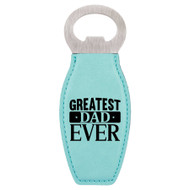 Enthoozies Greatest Dad Ever Laser Engraved Magnetic Bottle Opener - 1.75 Inches x 4.75 Inches