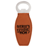Enthoozies World's Greatest Mom Laser Engraved Magnetic Bottle Opener - 1.75 Inches x 4.75 Inches