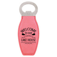 Enthoozies Welcome To Our Lake House Laser Engraved Magnetic Bottle Opener - 1.75 Inches x 4.75 Inches