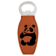 Enthoozies Panda Drinking Coffee Laser Engraved Magnetic Bottle Opener - 1.75 Inches x 4.75 Inches