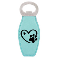 Enthoozies Paw Print Heart Puppy Laser Engraved Magnetic Bottle Opener - 1.75 Inches x 4.75 Inches
