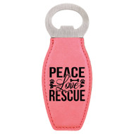 Enthoozies Peace Love Rescue Puppy Laser Engraved Magnetic Bottle Opener - 1.75 Inches x 4.75 Inches
