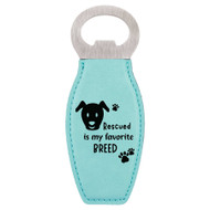 Enthoozies Rescued is my Favorite Breed Puppy Laser Engraved Magnetic Bottle Opener - 1.75 Inches x 4.75 Inches