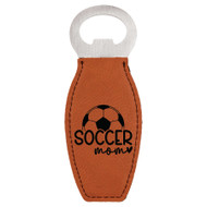 Enthoozies Soccer Mom Laser Engraved Magnetic Bottle Opener - 1.75 Inches x 4.75 Inches