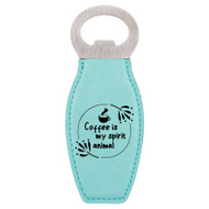 Enthoozies Coffee is my Spirit Animal Laser Engraved Magnetic Bottle Opener - 1.75 Inches x 4.75 Inches