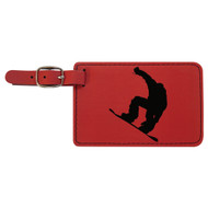 Enthoozies Male Snowboarder Laser Engraved Luggage Tag - 2.75 Inches x 4.5 Inches