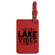 Enthoozies Lake Vibes Laser Engraved Luggage Tag - 2.75 Inches x 4.5 Inches