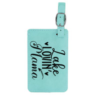 Enthoozies Lake Lovin Mama Laser Engraved Luggage Tag - 2.75 Inches x 4.5 Inches