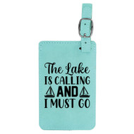 Enthoozies The Lake is Calling and I Must Go Laser Engraved Luggage Tag - 2.75 Inches x 4.5 Inches