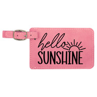 Enthoozies Hello Sunshine Laser Engraved Luggage Tag - 2.75 Inches x 4.5 Inches