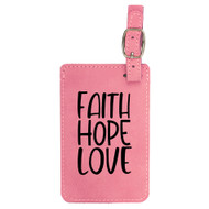 Enthoozies Faith Hope Love Religious Laser Engraved Luggage Tag - 2.75 Inches x 4.5 Inches