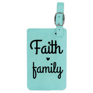Enthoozies Faith Family Religious Laser Engraved Luggage Tag - 2.75 Inches x 4.5 Inches