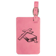 Enthoozies Cross Bible Religious Laser Engraved Luggage Tag - 2.75 Inches x 4.5 Inches