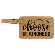 Enthoozies Choose Kindness Laser Engraved Luggage Tag - 2.75 Inches x 4.5 Inches
