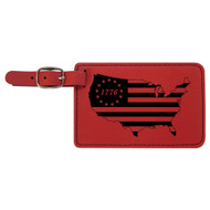 Enthoozies 1776 USA Flag Map Patriotic Laser Engraved Luggage Tag - 2.75 Inches x 4.5 Inches