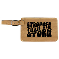 Enthoozies Stronger Than the Storm Laser Engraved Luggage Tag - 2.75 Inches x 4.5 Inches