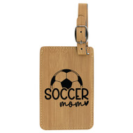 Enthoozies Soccer Mom Laser Engraved Luggage Tag - 2.75 Inches x 4.5 Inches