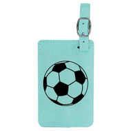 Enthoozies Soccer Ball Laser Engraved Luggage Tag - 2.75 Inches x 4.5 Inches