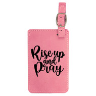 Enthoozies Rise Up and Pray Religious Laser Engraved Luggage Tag - 2.75 Inches x 4.5 Inches