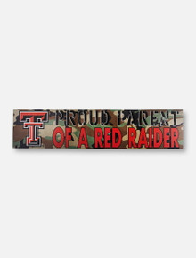 Texas Tech Red Raiders Double T "Proud Parent" on Army Camo Wall Decor