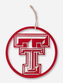 Texas Tech Red Raiders Double T 8' Round Metal Ornament