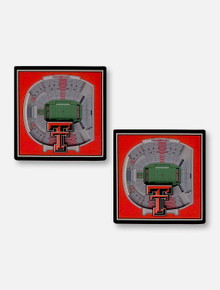 Texas Tech Red Raiders Double T 3D Stadium View 2 Pack Coaster Set