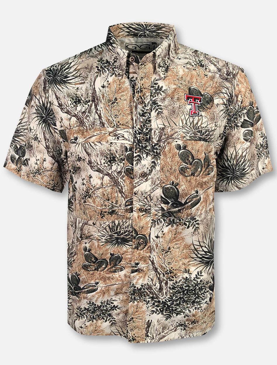 Texas Tech Red Raiders Double T Camo Fishing Shirt