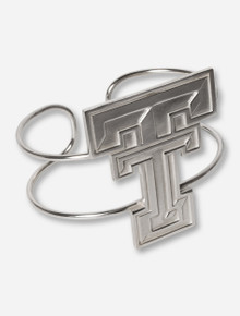 Texas Tech Large Double T Sterling Silver Cuff Bracelet