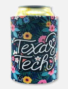 Texas Tech Double T Floral Garden Can Cooler