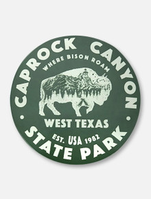 Texas Tech Caprock Canyon State Park "Where Bison Roam" Decal