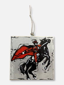Texas Tech Red Raiders Masked Rider Wood Ornament