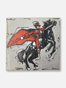 Texas Tech Red Raiders Masked Rider Wood Magnet