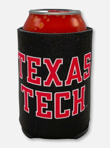 Texas Tech Red Raiders Double T Rugged Football Font Can Cooler