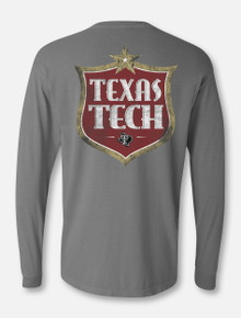 Texas Tech Red Raiders  Double T "Postal Service" Grey Long Sleeve T-Shirt 