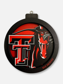 Texas Tech Red Raiders Double T 3D Masked Rider Ornament