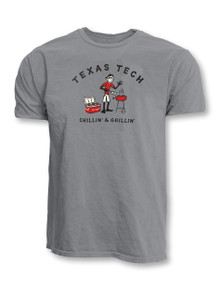 Texas Tech Red Raiders Life is Good  "Chillin' & Grillin'" Grey T-Shirt