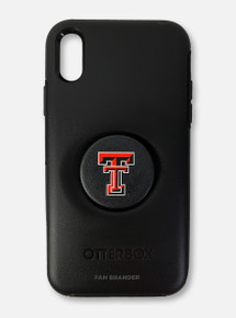 Texas Tech Red Raiders Double T Otterbox With Swappable Pop-Socket Phone Case For iPhone X/XS