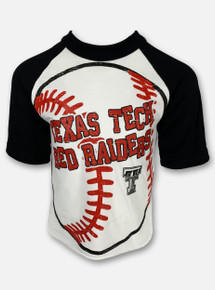 Texas Tech Red Raiders Black and White Double T "Baseball with Bounce" YOUTH T-Shirt