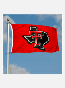 Texas Tech Red Raiders Red 3' x 5' Silk Screen Flag w/ Pride Logo