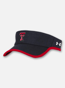 Front View Texas Tech Red Raiders Under Armour Sideline 2020 Armour Visor in Black