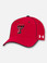 Front View Texas Tech Red Raiders Under Armour Sideline 2020 "Blitzing" Adjustable Hat in Red