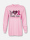 Texas Tech Red Raiders "All Heart Pink Power" Breast Cancer Awareness Long Sleeve T-Shirt Front