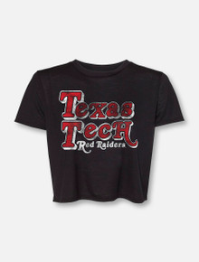 Texas Tech Raider Red "Stones Magazine" Crop Tee