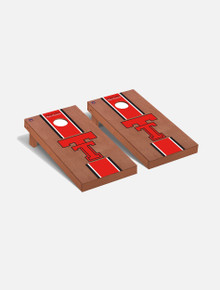 Texas Tech Red Raiders Solid Wood 2x4 Cornhole Board Set - "Rosewood"
