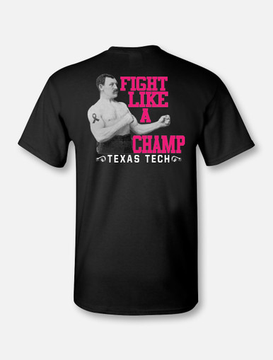 Texas Tech Red Raiders Good Fight Sir Breast Cancer Awareness T-Shirt Back