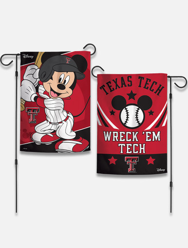Disney x Red Raider Outfitter Mickey Baseball Player Garden Flag Banner