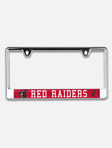 Texas Tech Red Raiders Vault "Horse and Rider with Red Raider" License Plate Frame