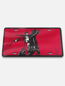 Texas Tech Red Raiders Vault " Horse and Rider" License Plate Frame Cove