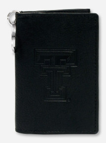 Texas Tech Embossed Double T on Leather ID Holder